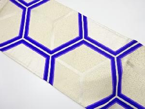 アンティーク　亀甲繋ぎに小花模様織り出し袋帯（材料）